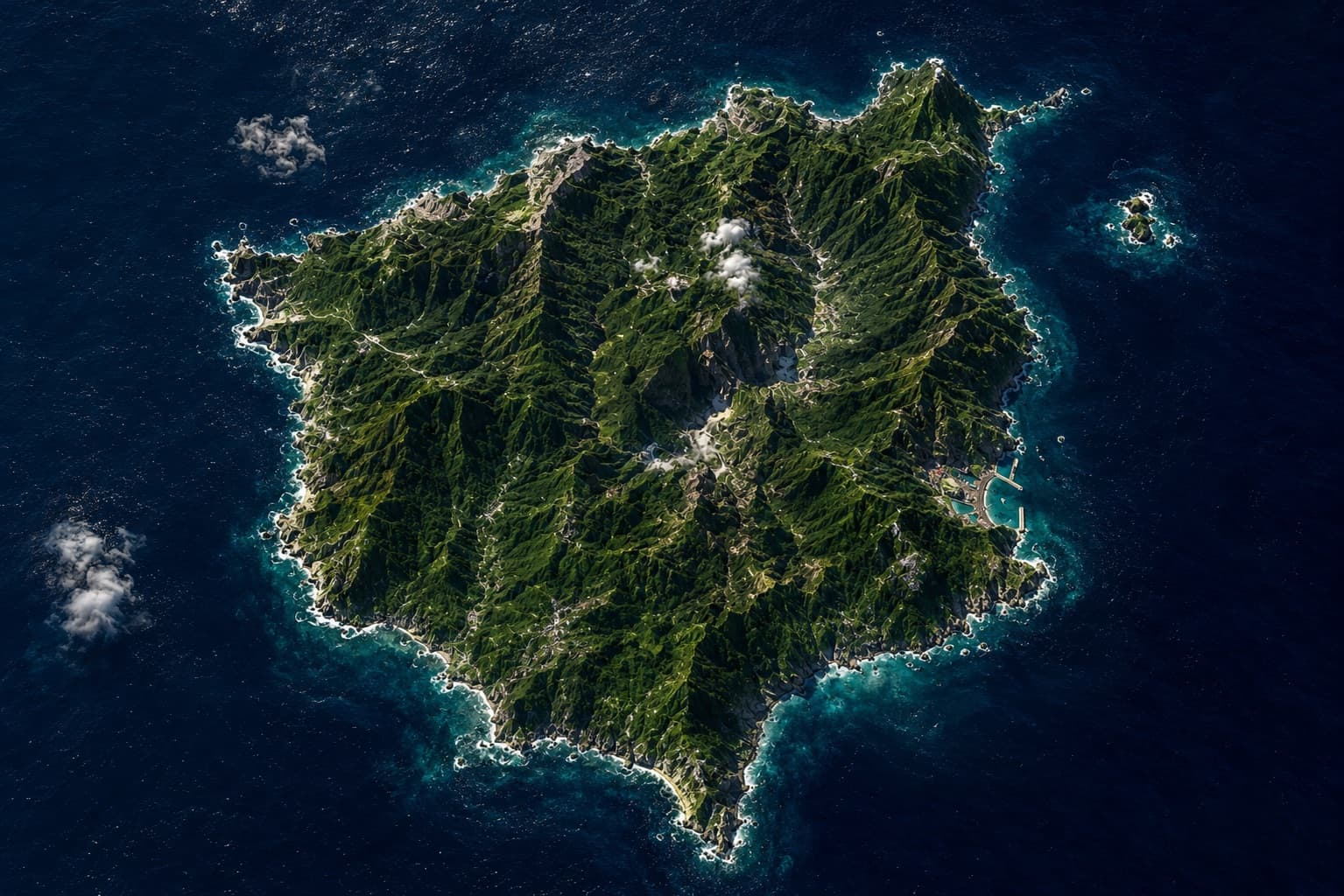 Ulleungdo, the volcanic island in the East Sea of Korea